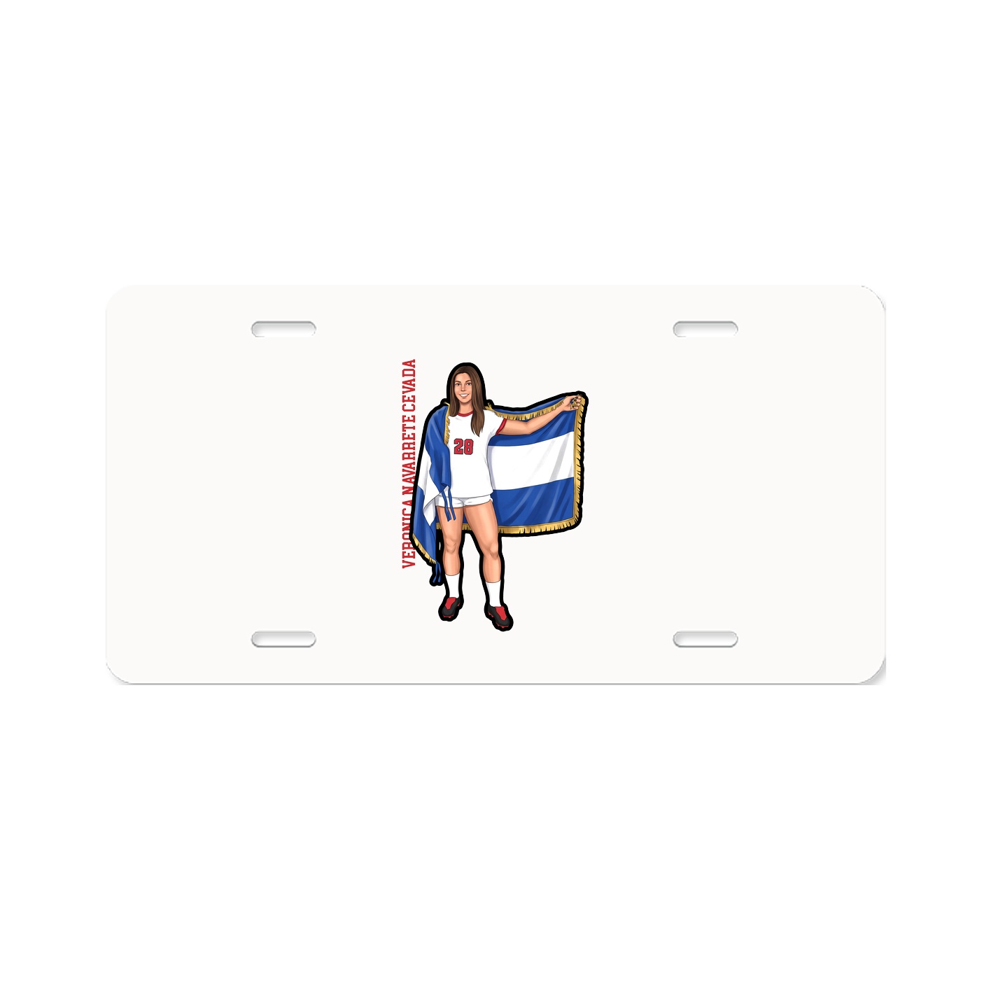 License Plate — Name Vertical in Classic