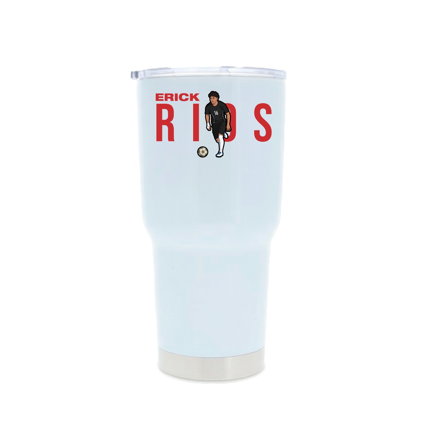 30oz Stainless Steel Tumbler — Player Name in White