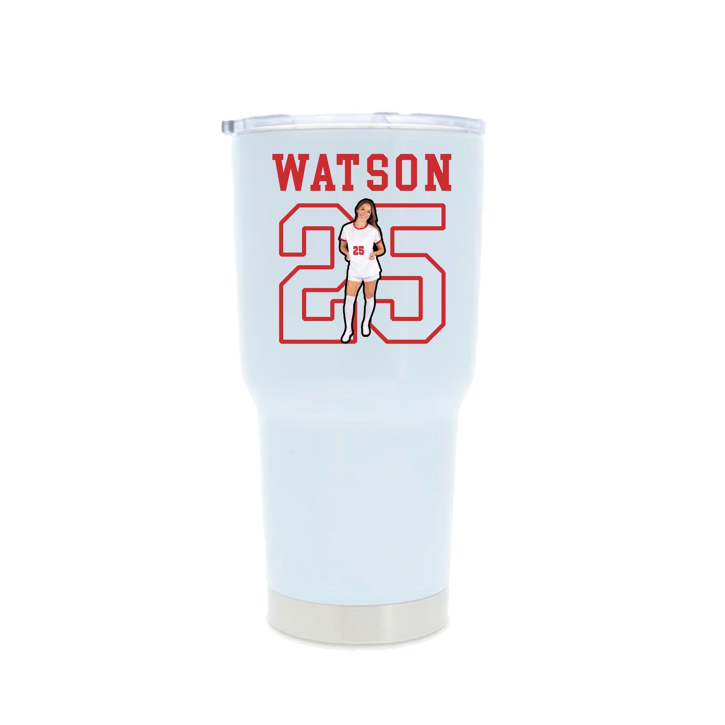 30oz Stainless Steel Tumbler — Shirsey in White