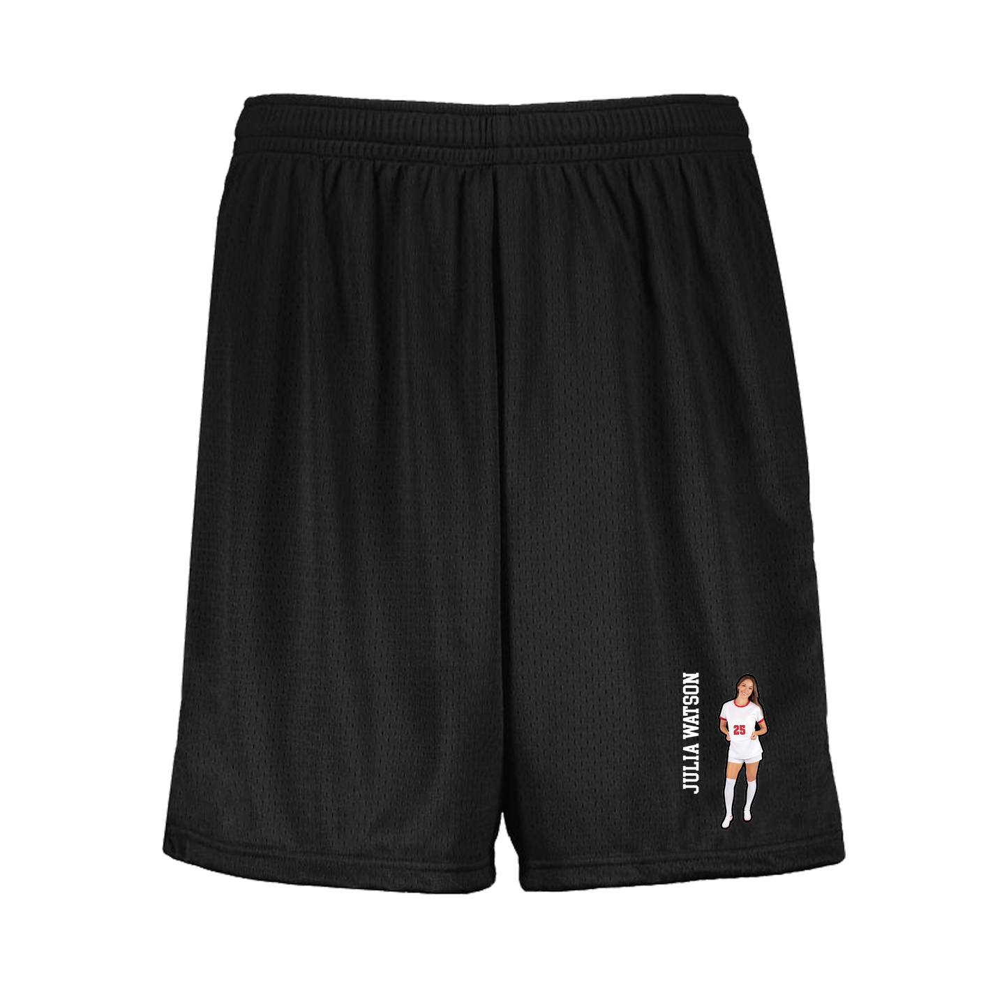 Shorts — Name Vertical in Black