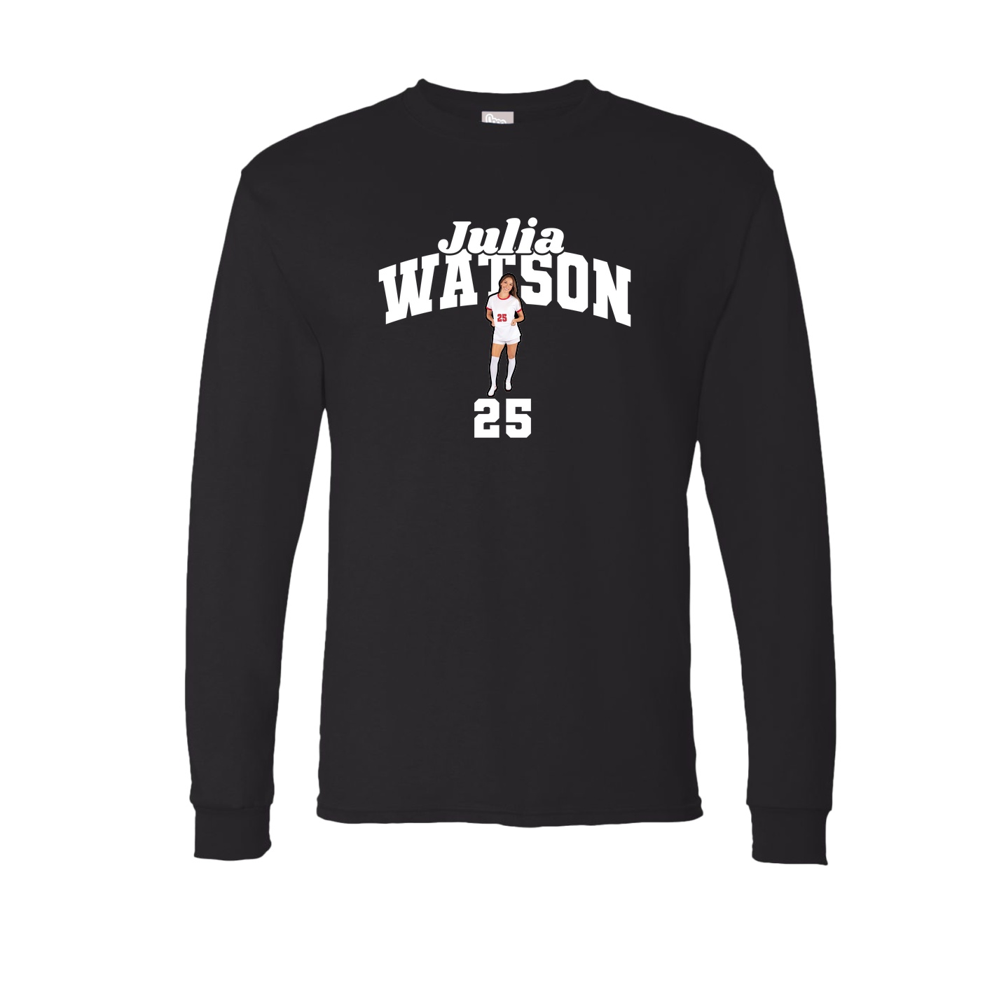 Long Sleeve Tee — Signature Arch in Black