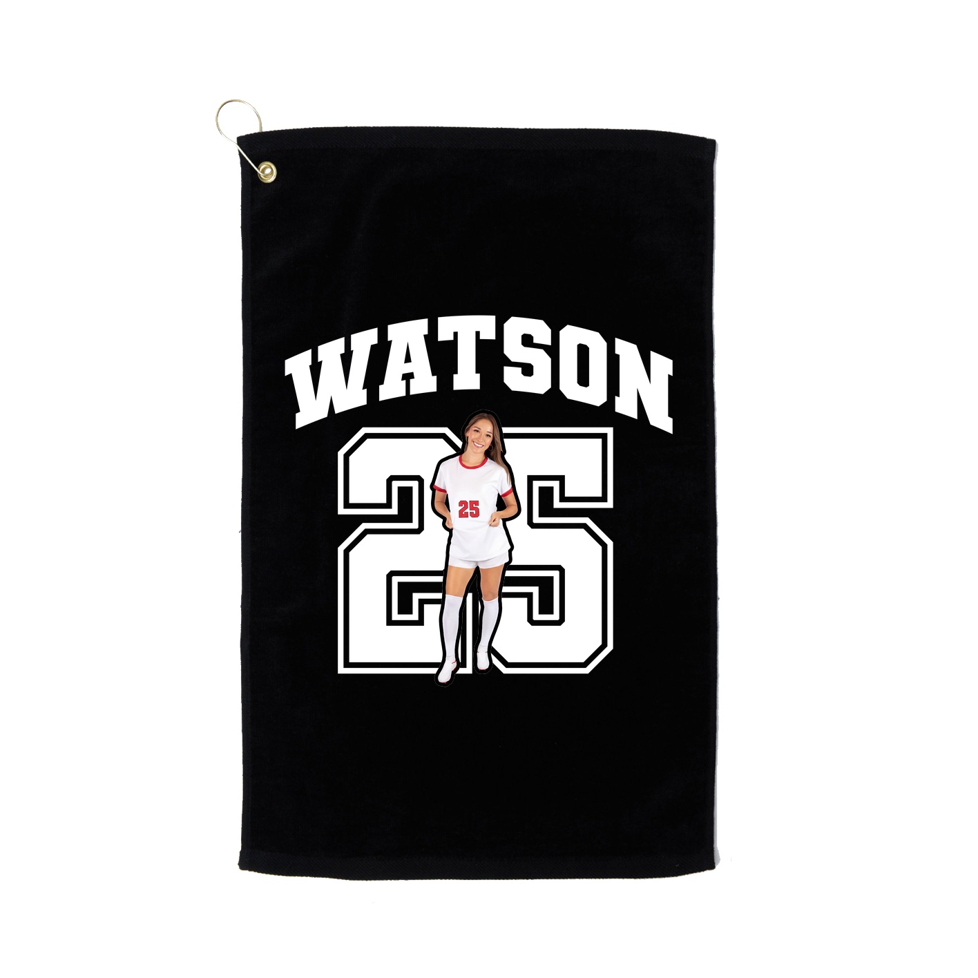 Golf Towel — Number in Black