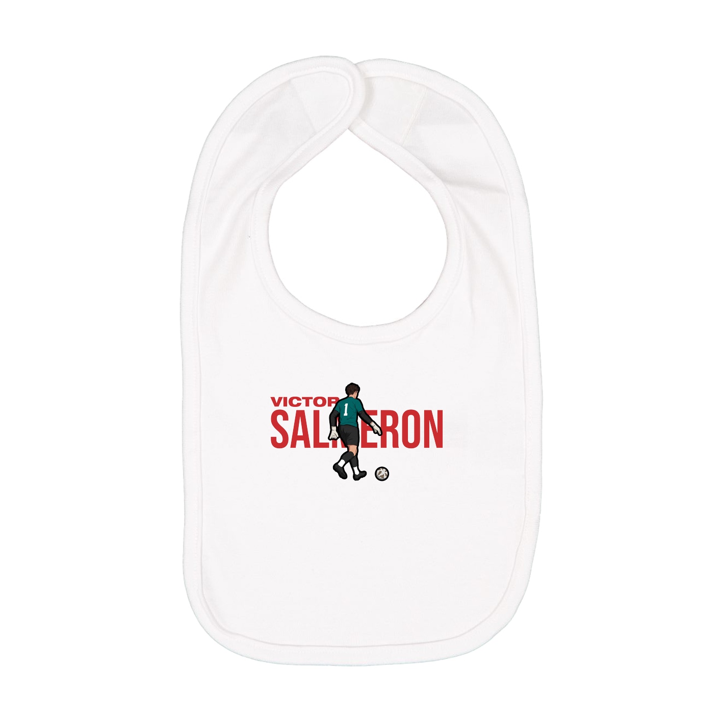 Infant Bib — Player Name in White