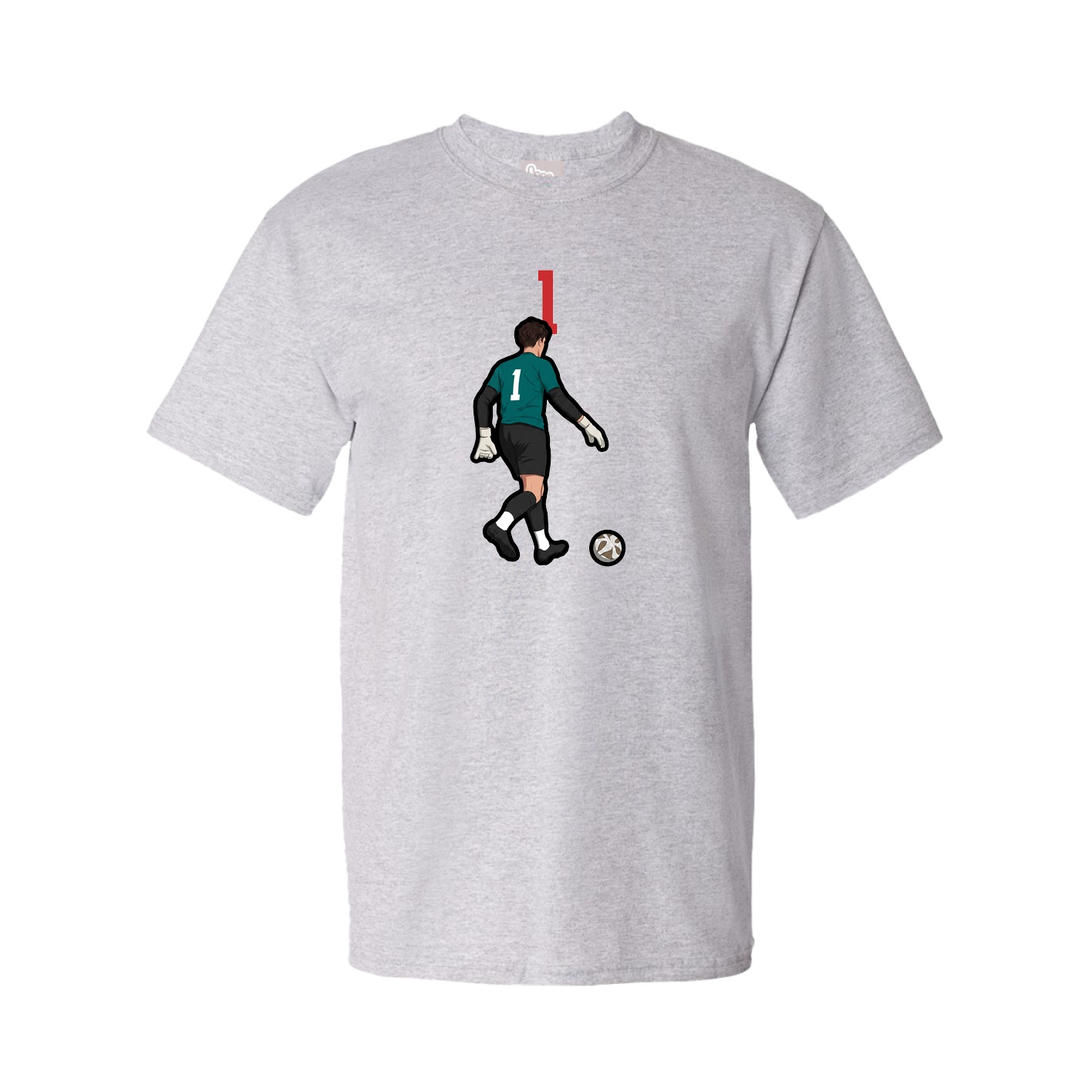 Youth Tee — Number Top in Grey