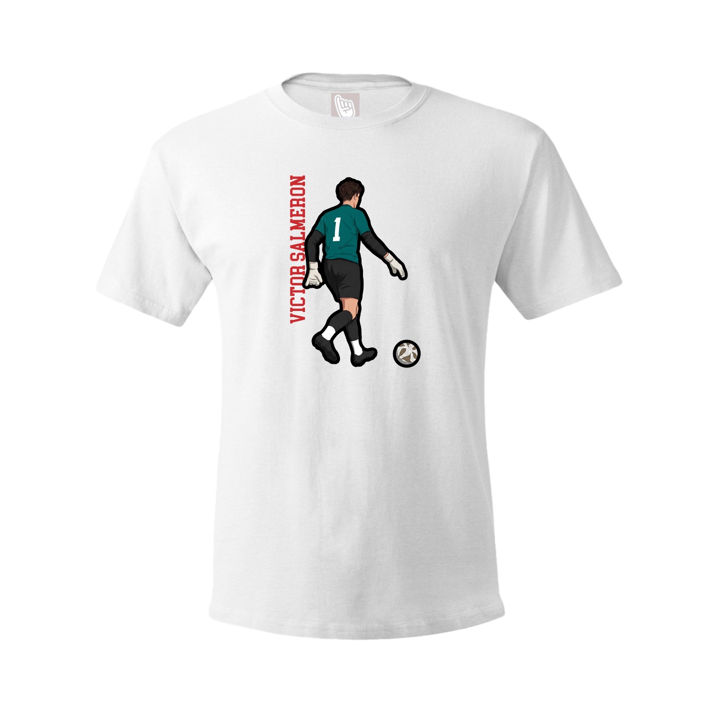 Youth Tee — Name Vertical in White