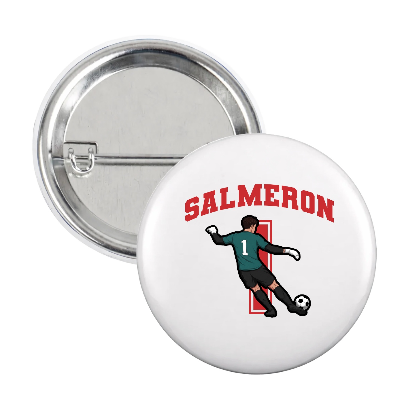 Game Day Button — Number in White