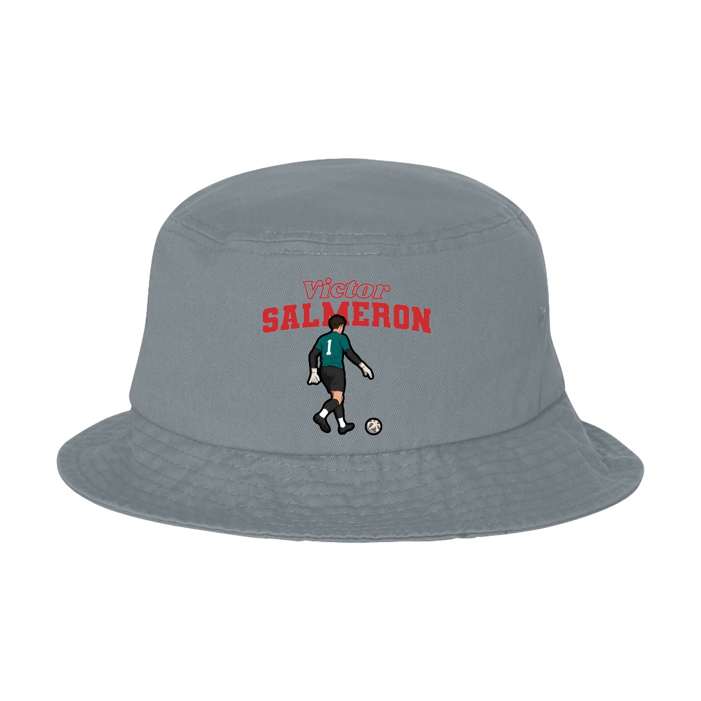 Bucket Cap — Name Arch in Grey