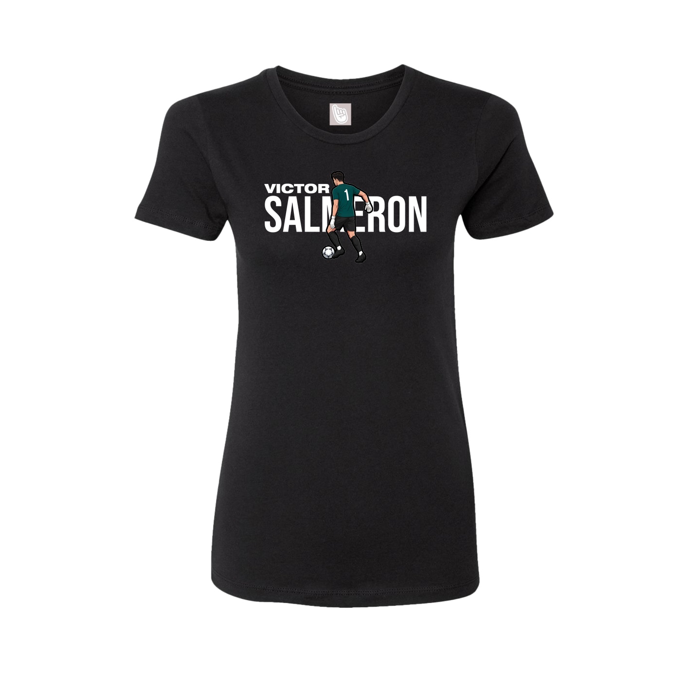 Fitted Women's Tee — Player Name in Black