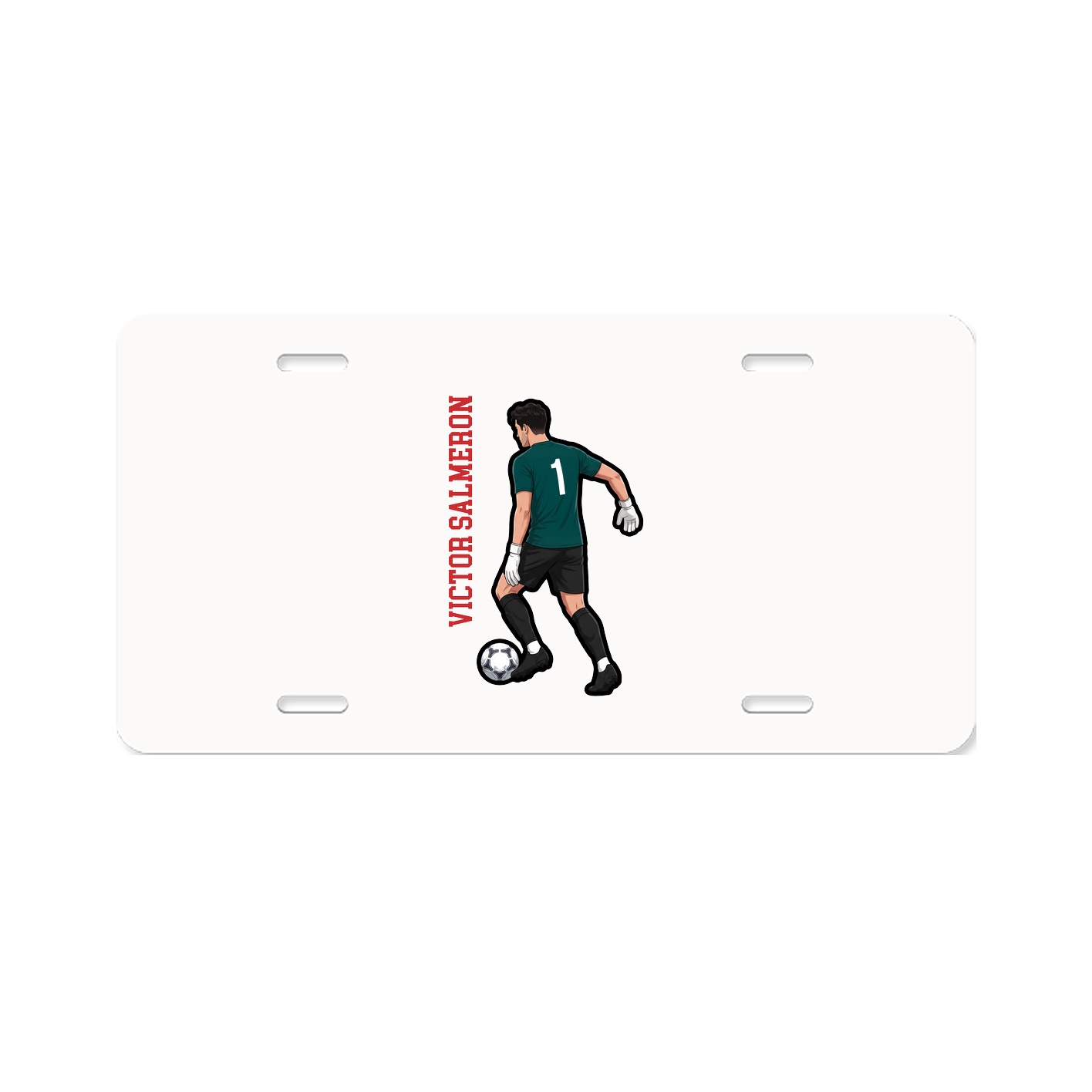 License Plate — Name Vertical in Classic