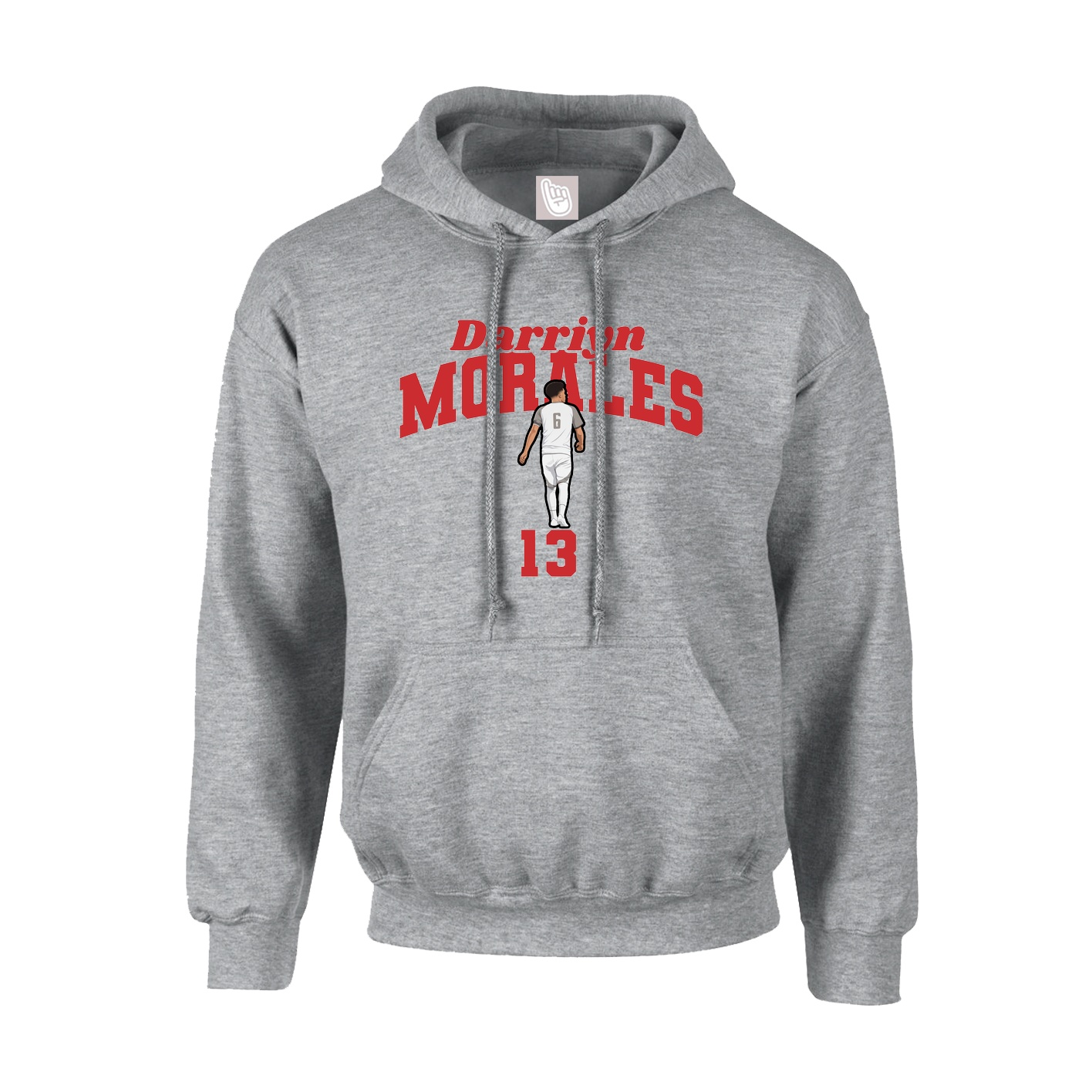 Youth Hoodie — Signature Arch in Grey