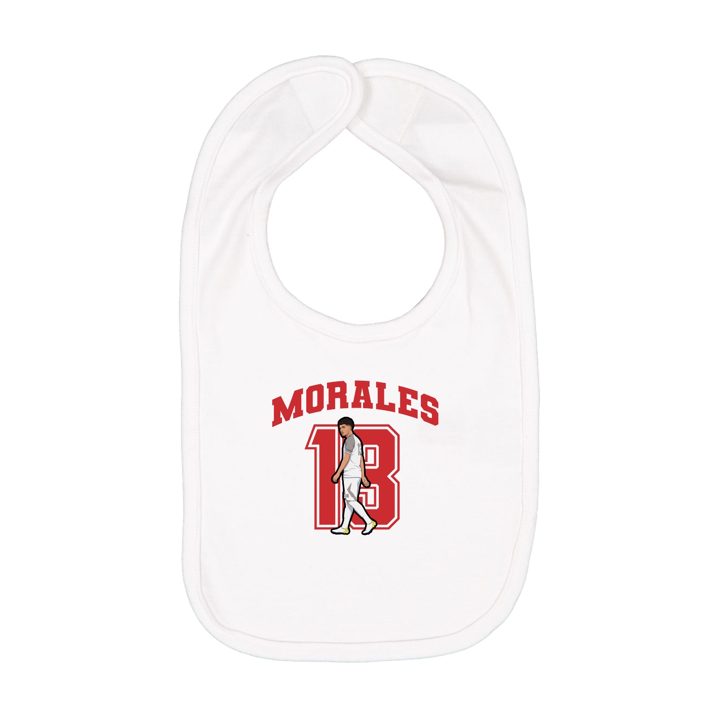Infant Bib — Number in White