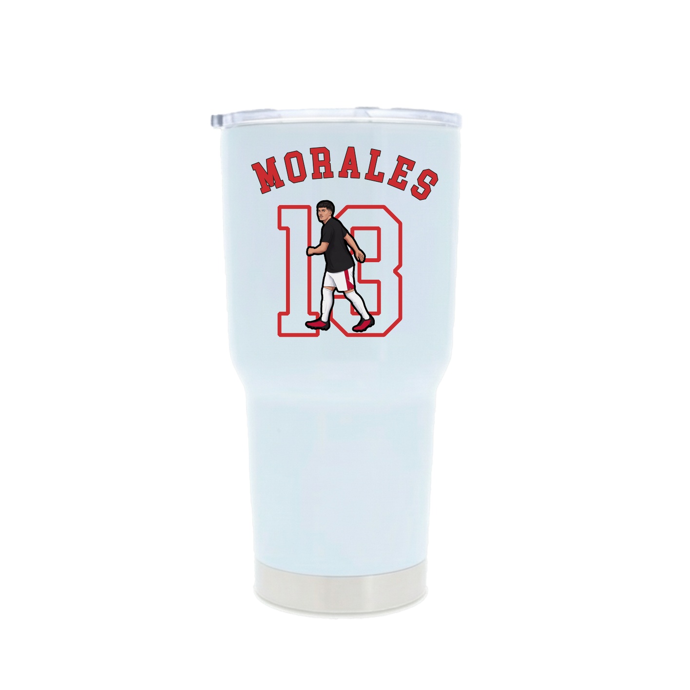 30oz Stainless Steel Tumbler — Shirsey Arch in White