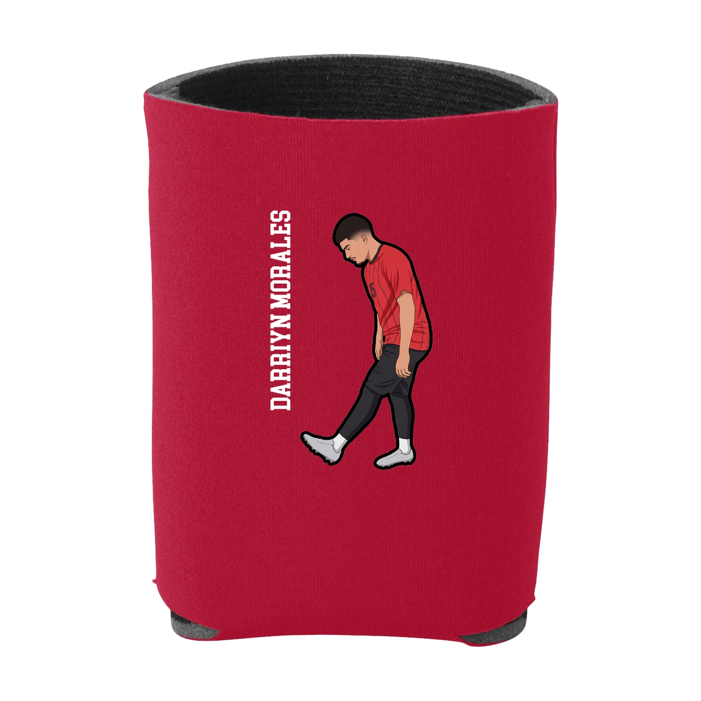 Can Holder — Name Vertical in Red