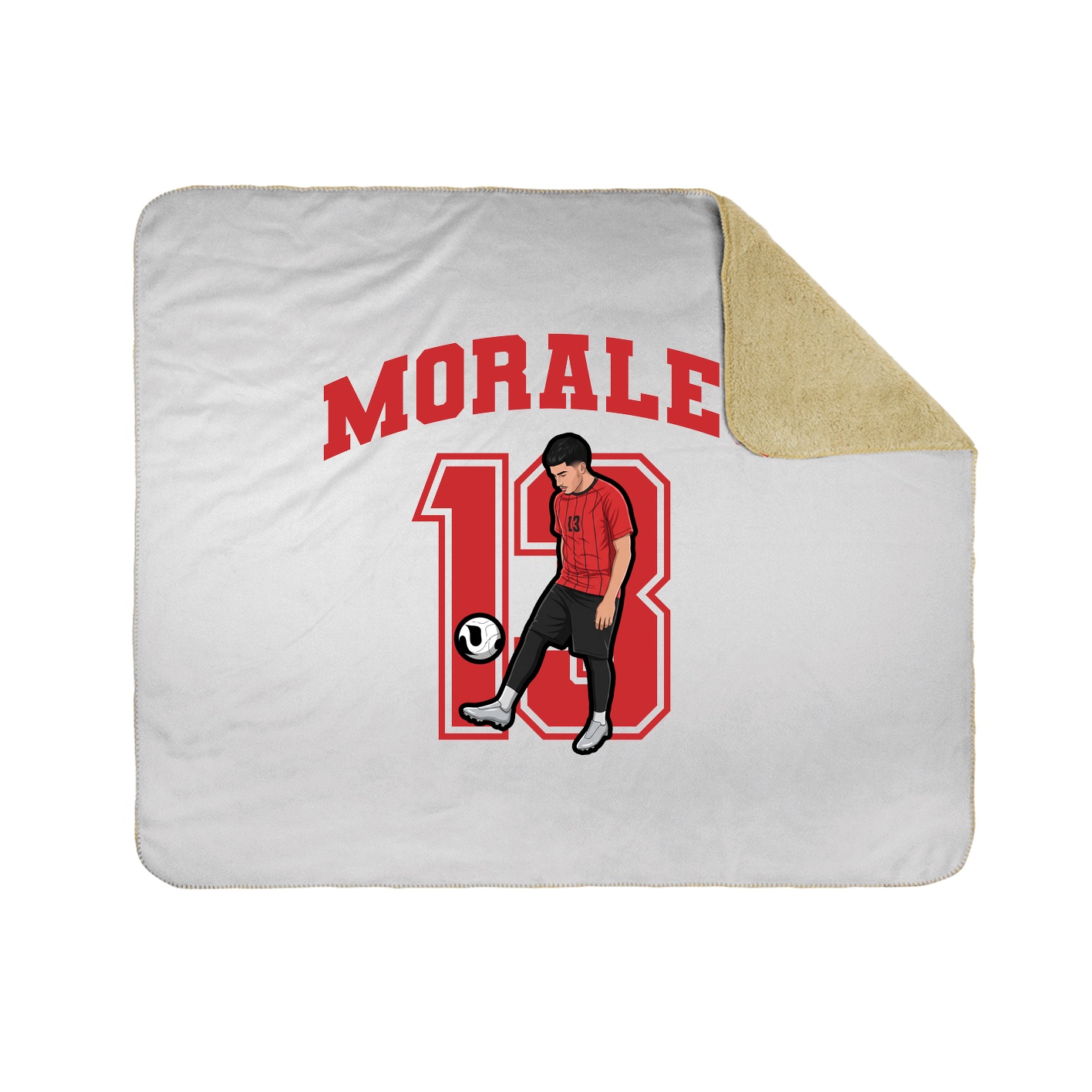 Throw Blanket — Number in White