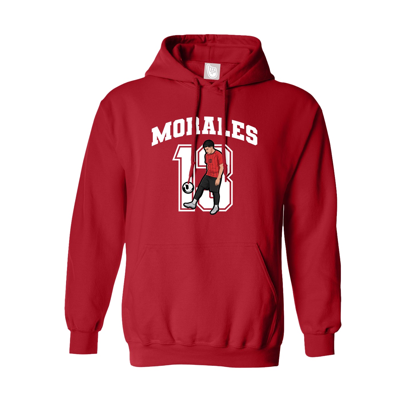 Hoodie — Number in Red