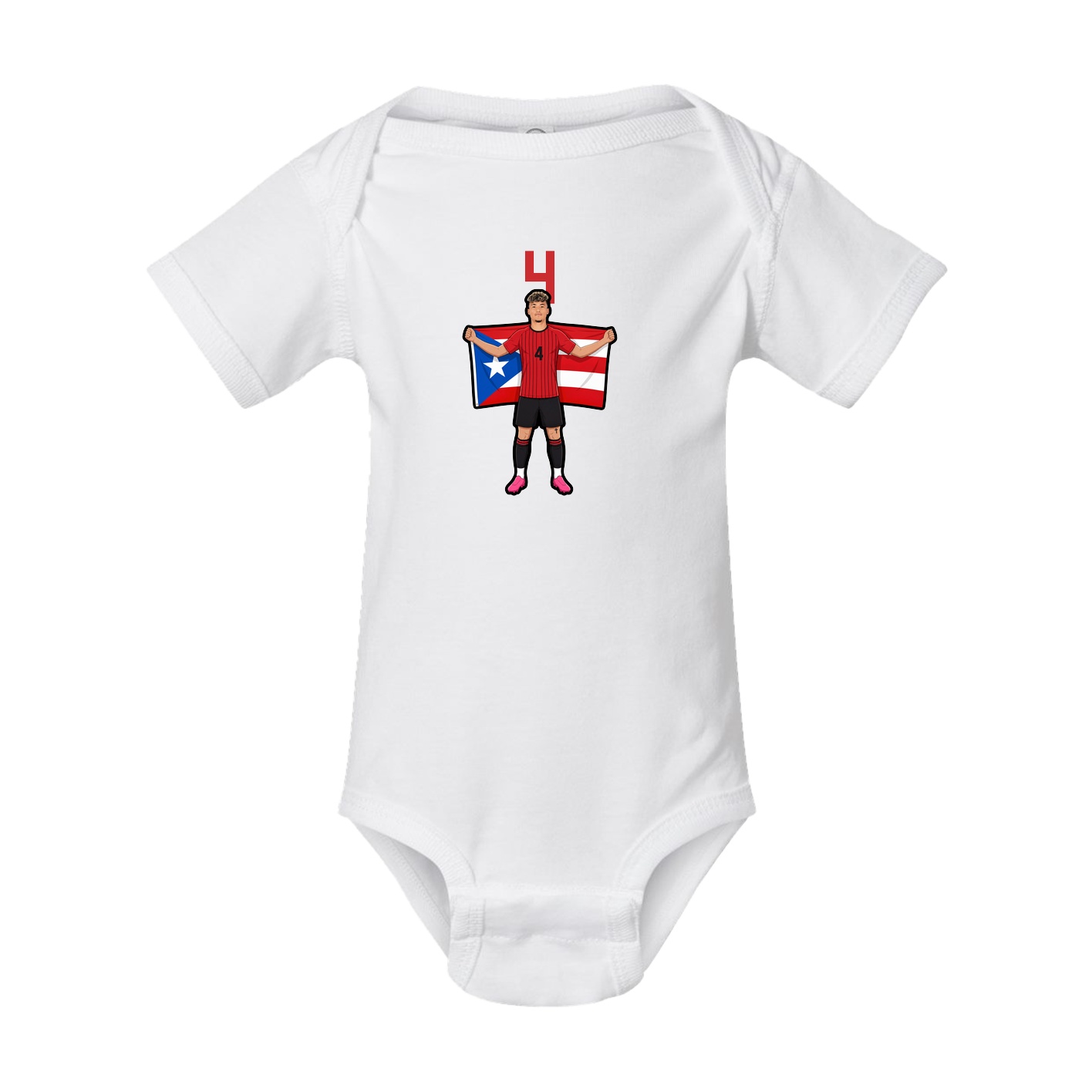 Baby Onesie — Number Top in White