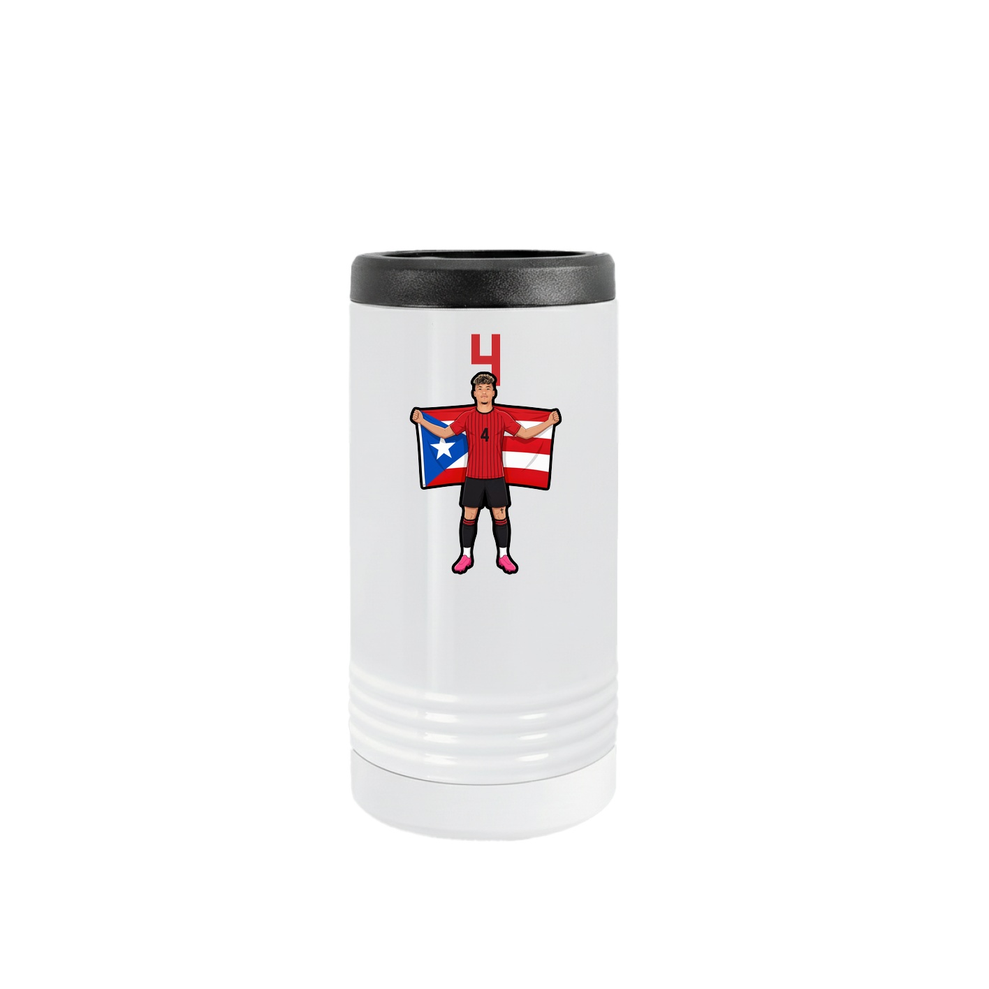Slim Beverage Holder — Number Top in White