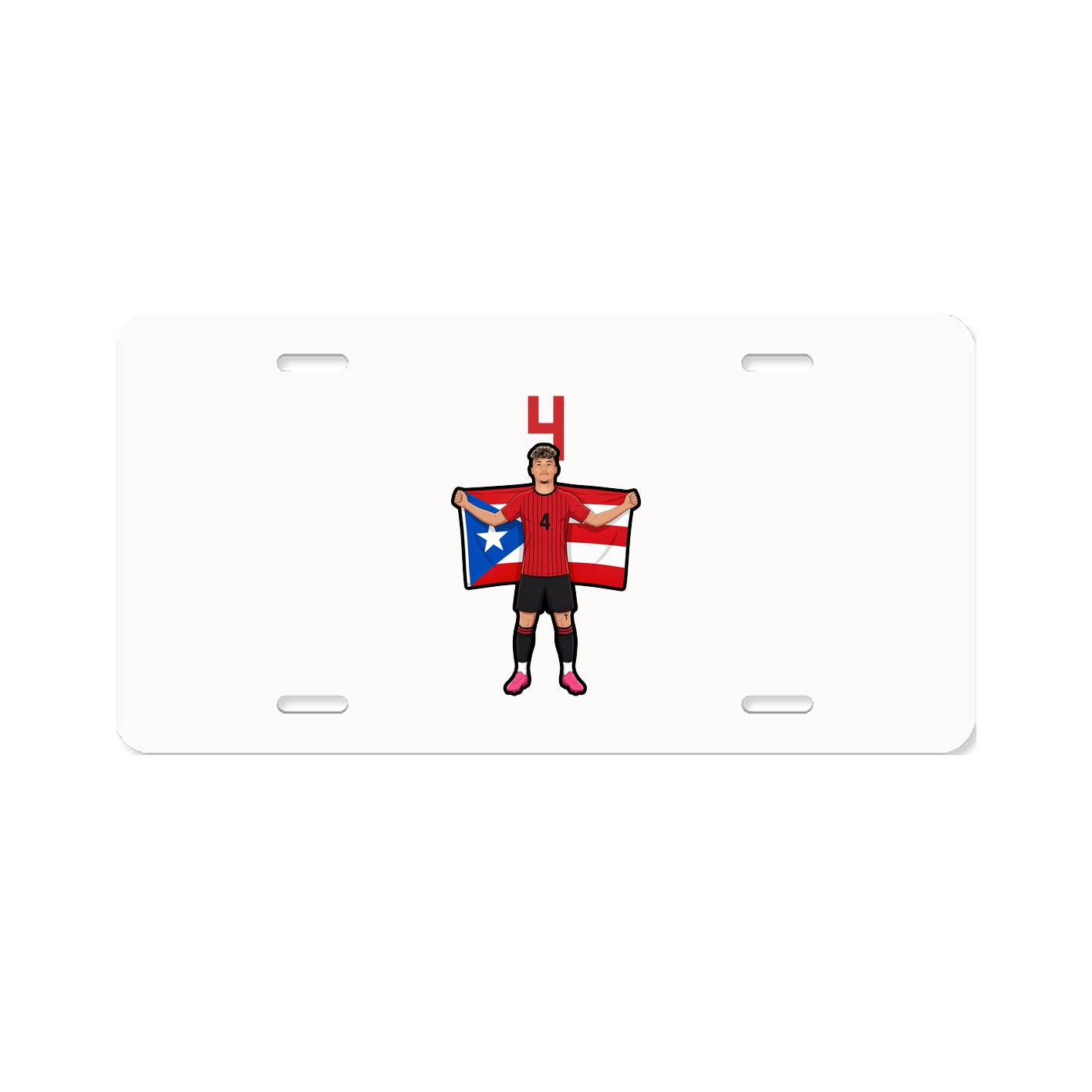 License Plate — Number Top in Classic