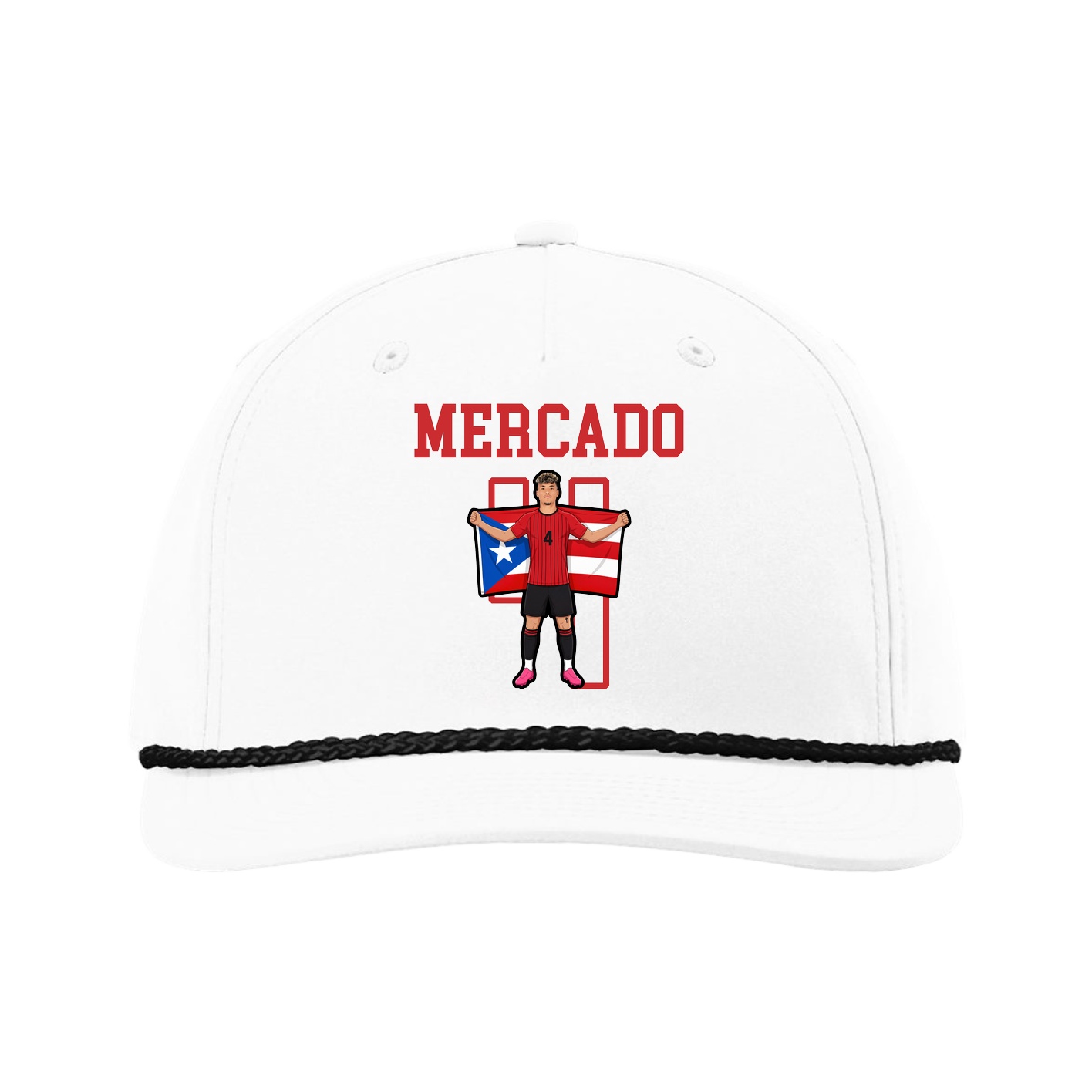 Five-Panel Classic Rope Cap — Shirsey in White