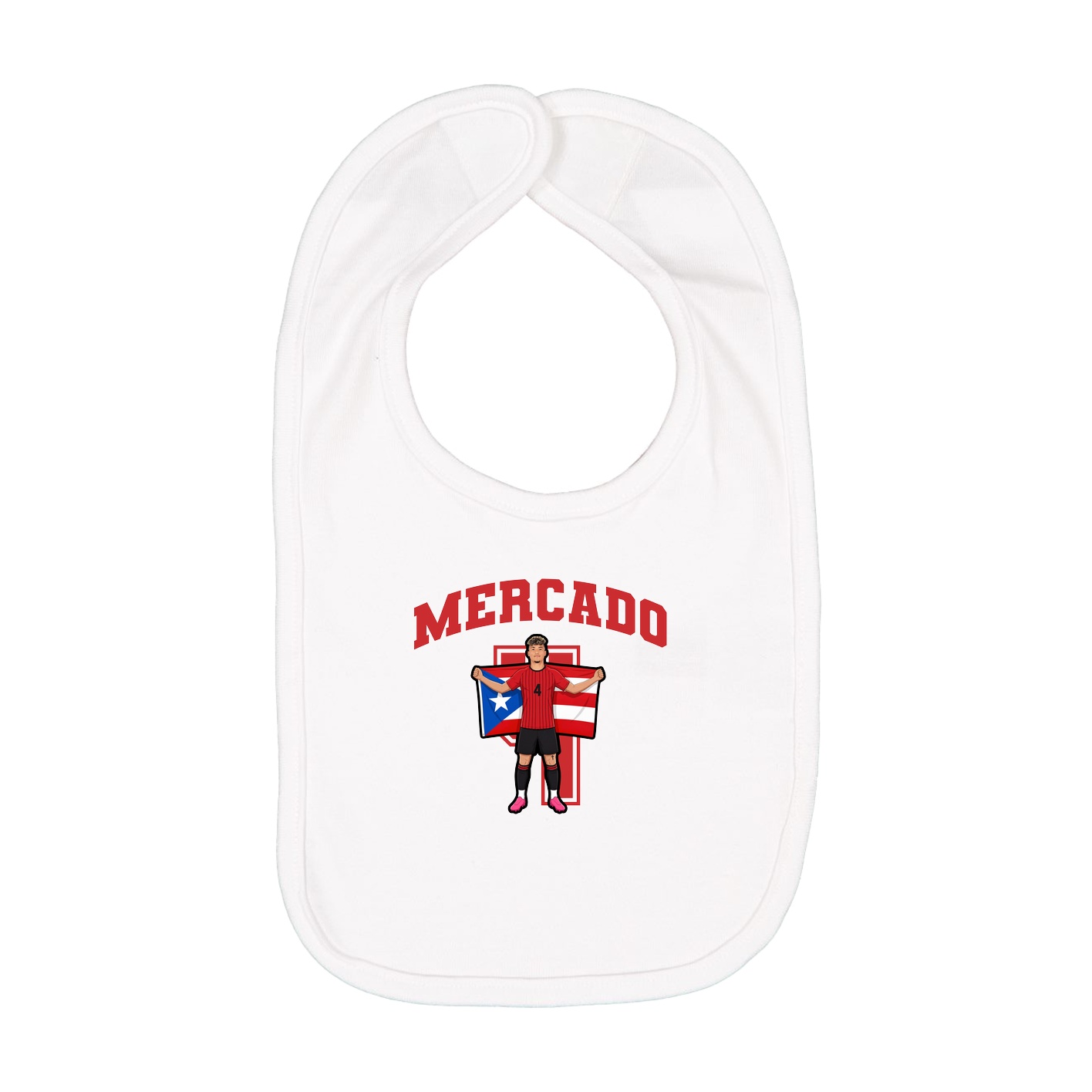 Infant Bib — Number in White