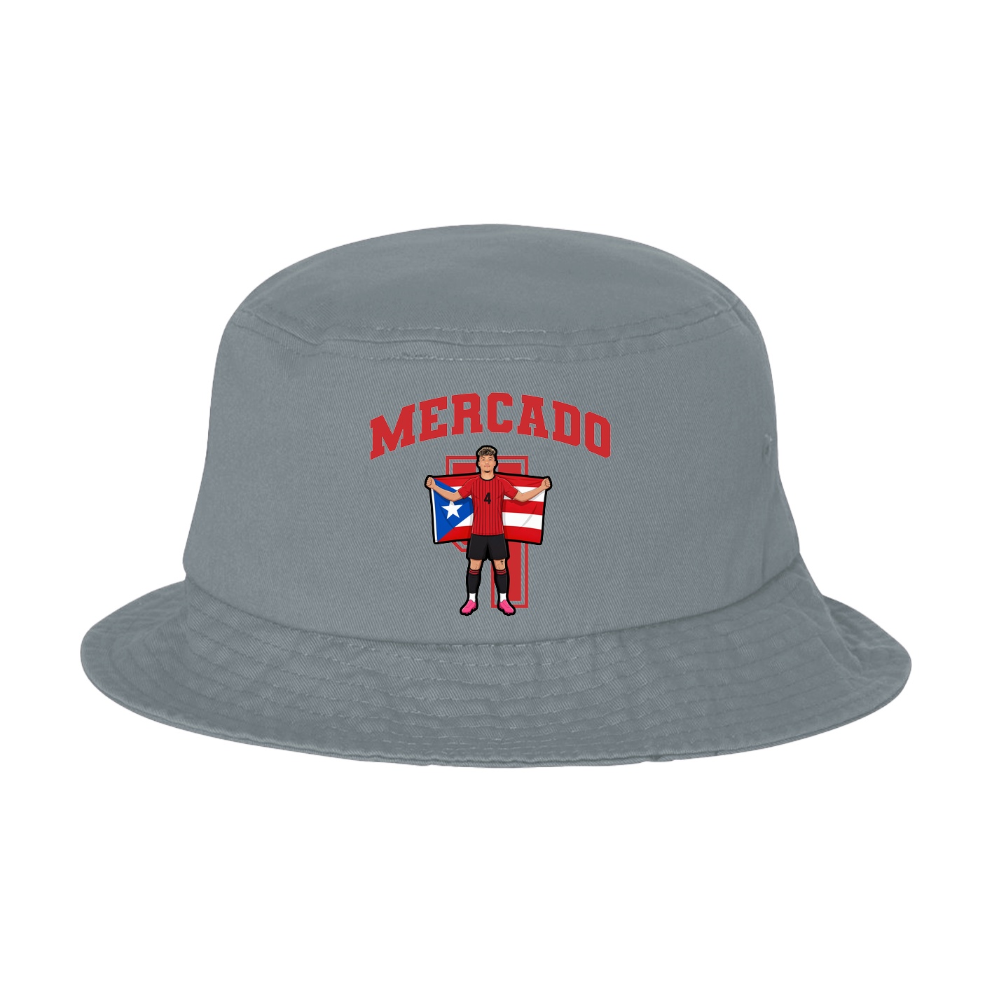 Bucket Cap — Number in Grey