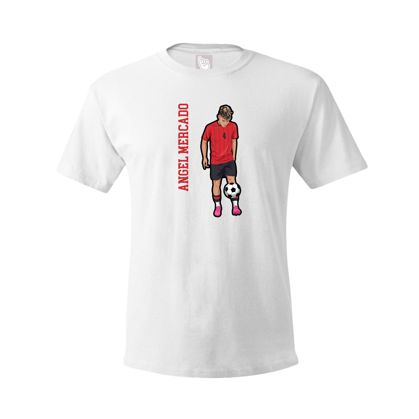 Tee — Name Vertical in White
