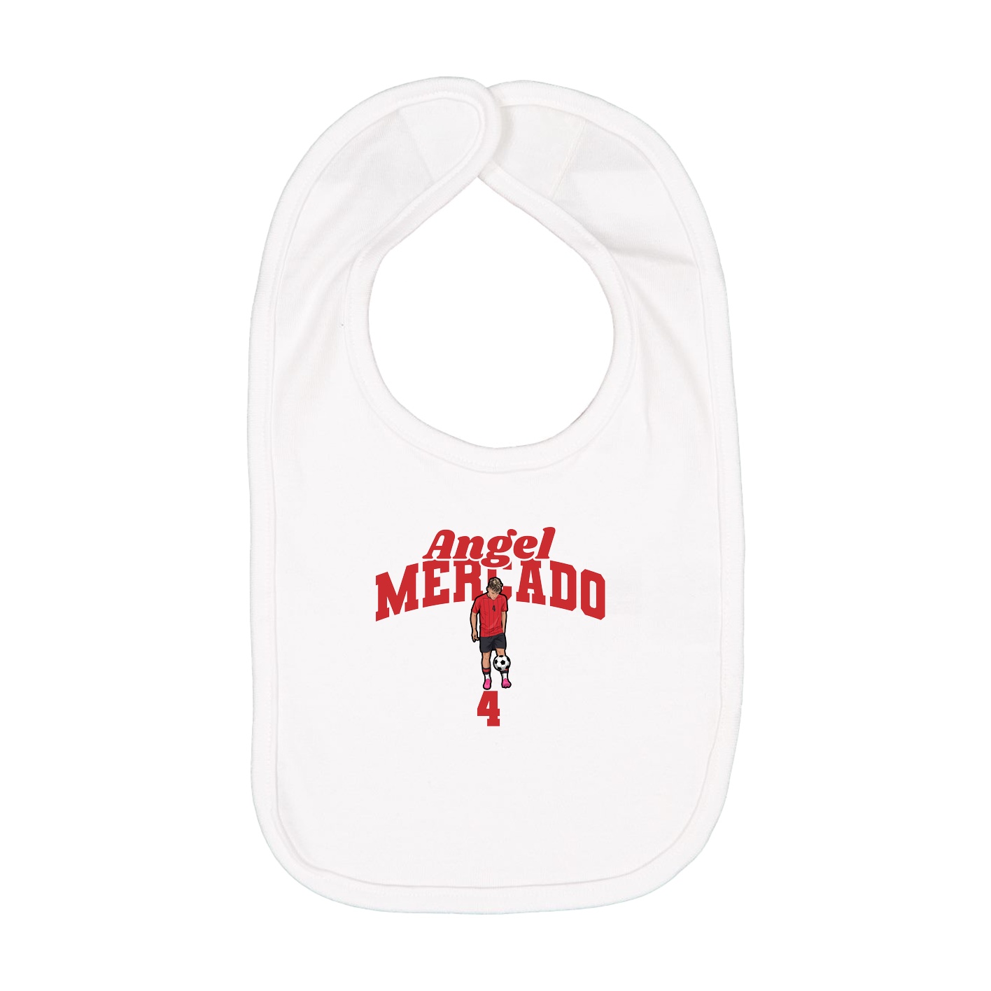 Infant Bib — Signature Arch in White