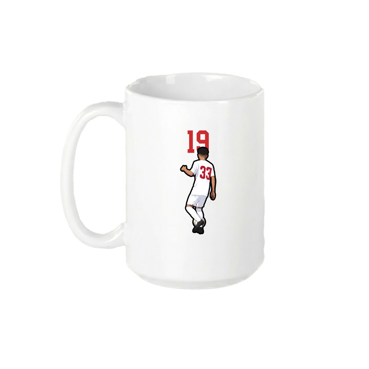 15oz Coffee Mug — Number Top in White