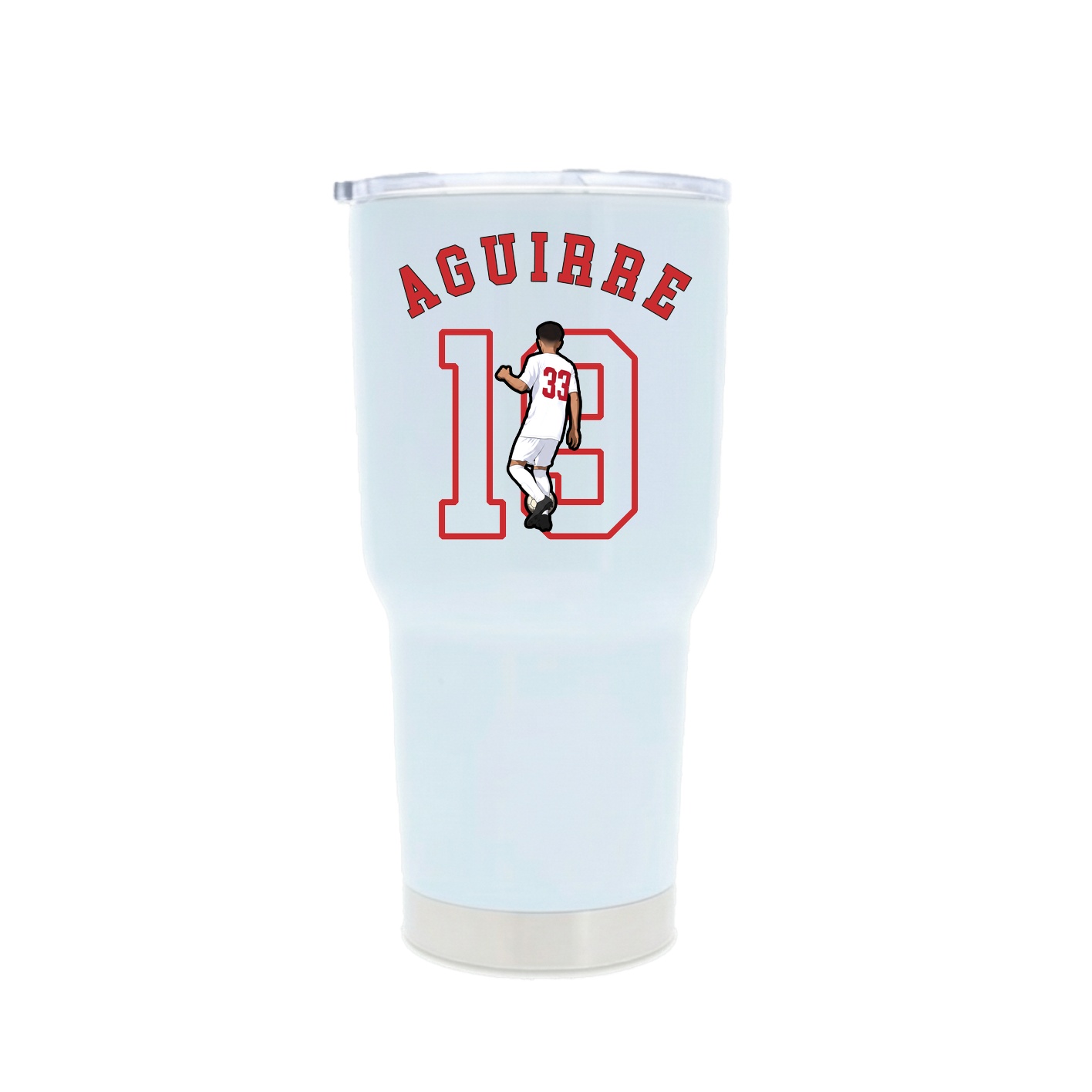 30oz Stainless Steel Tumbler — Shirsey Arch in White