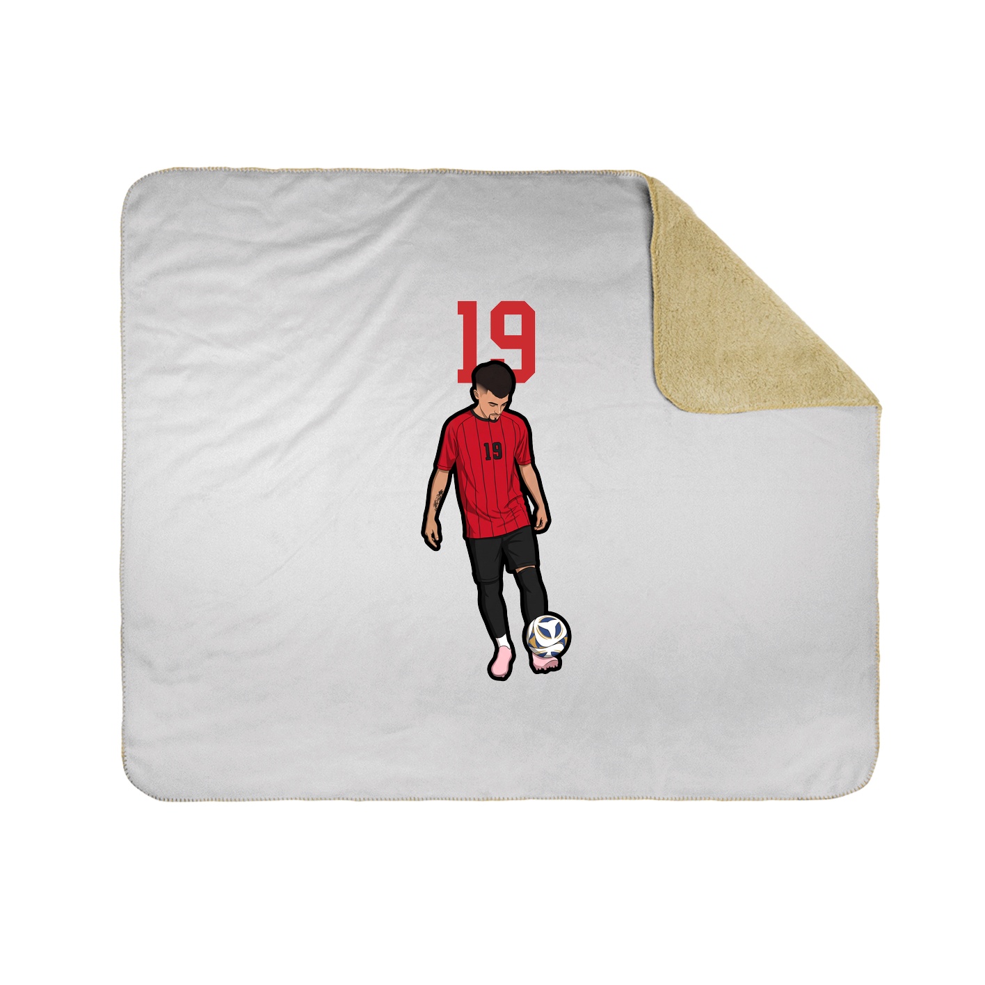 Throw Blanket — Number Top in White