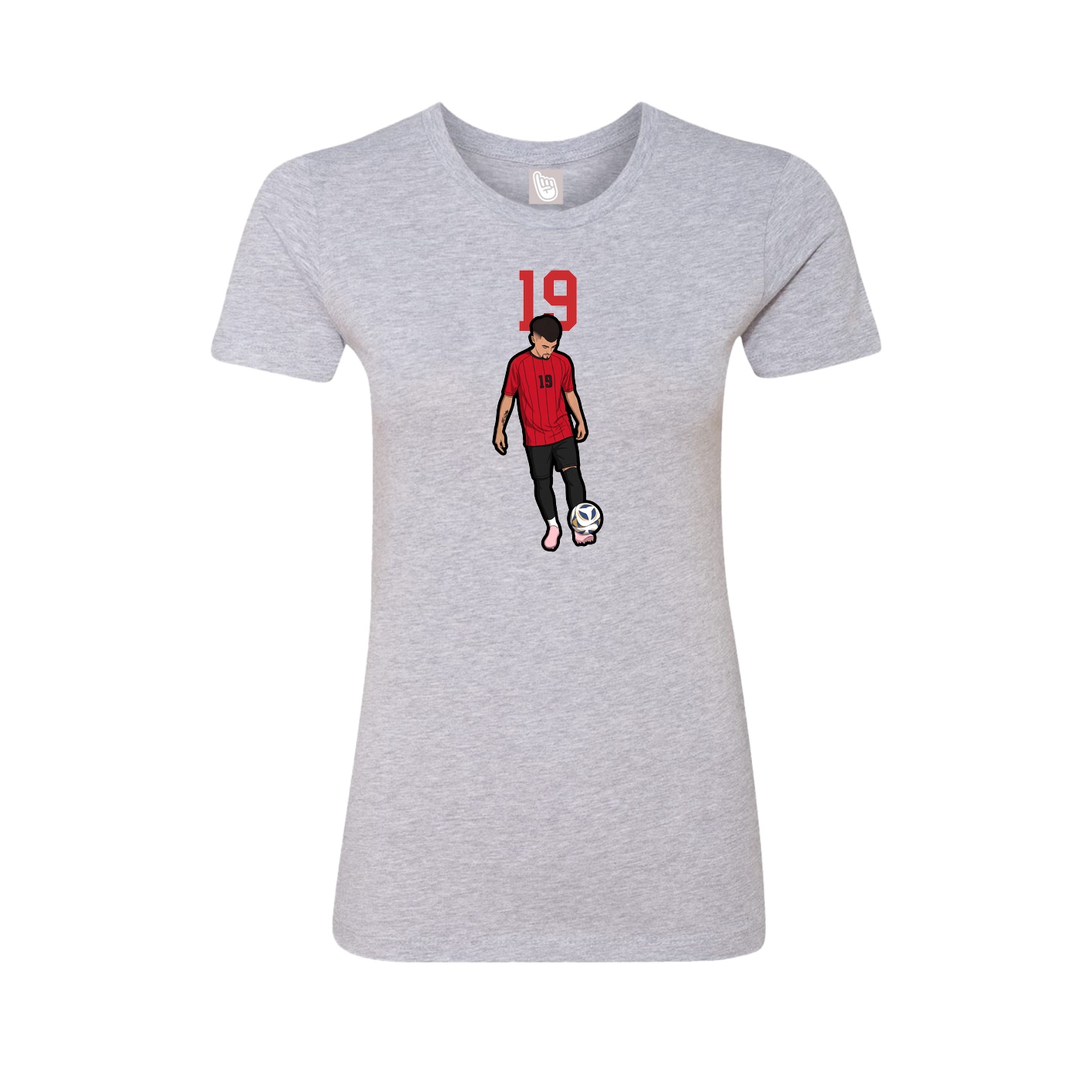 Womens Tee — Number Top in Grey