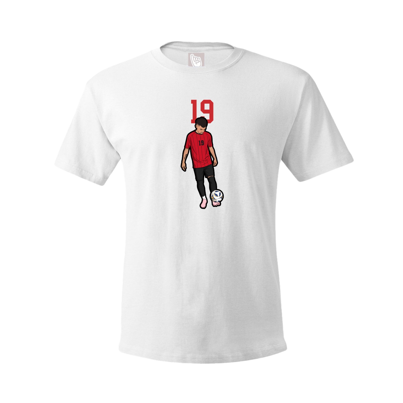 Youth Tee — Number Top in White