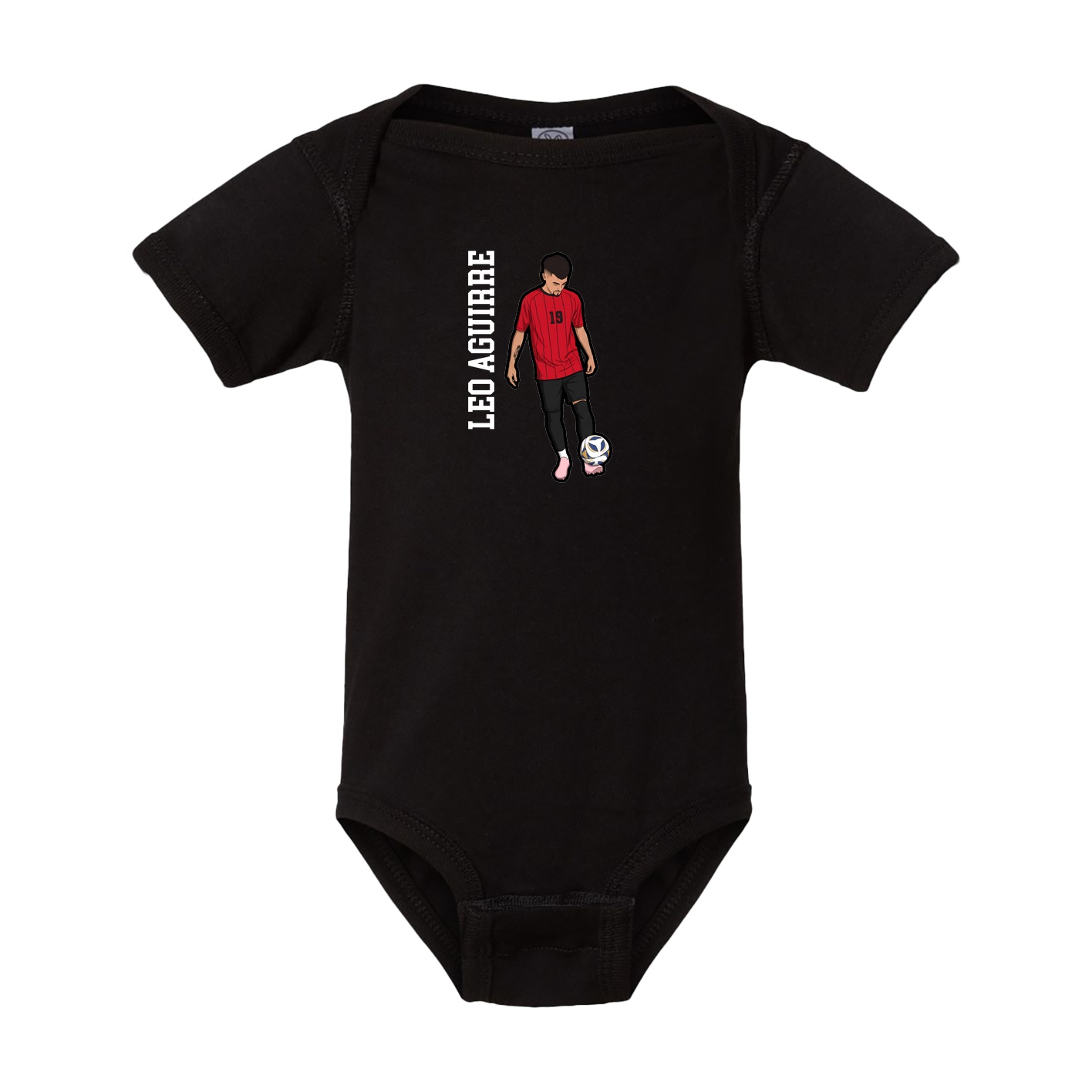 Baby Onesie — Name Vertical in Black