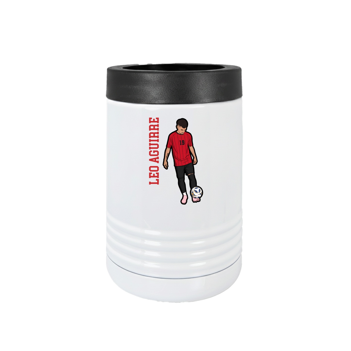 Beverage Holder — Name Vertical in White