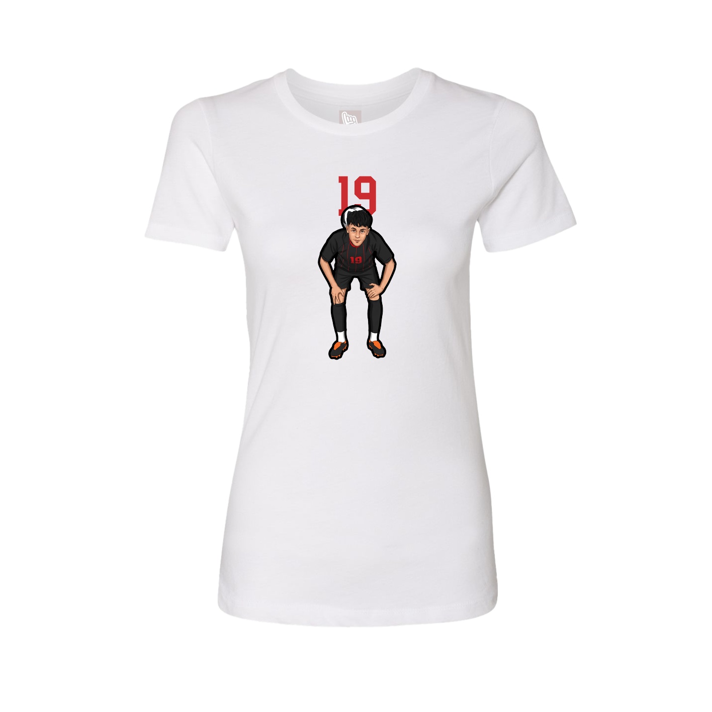 Womens Tee — Number Top in White