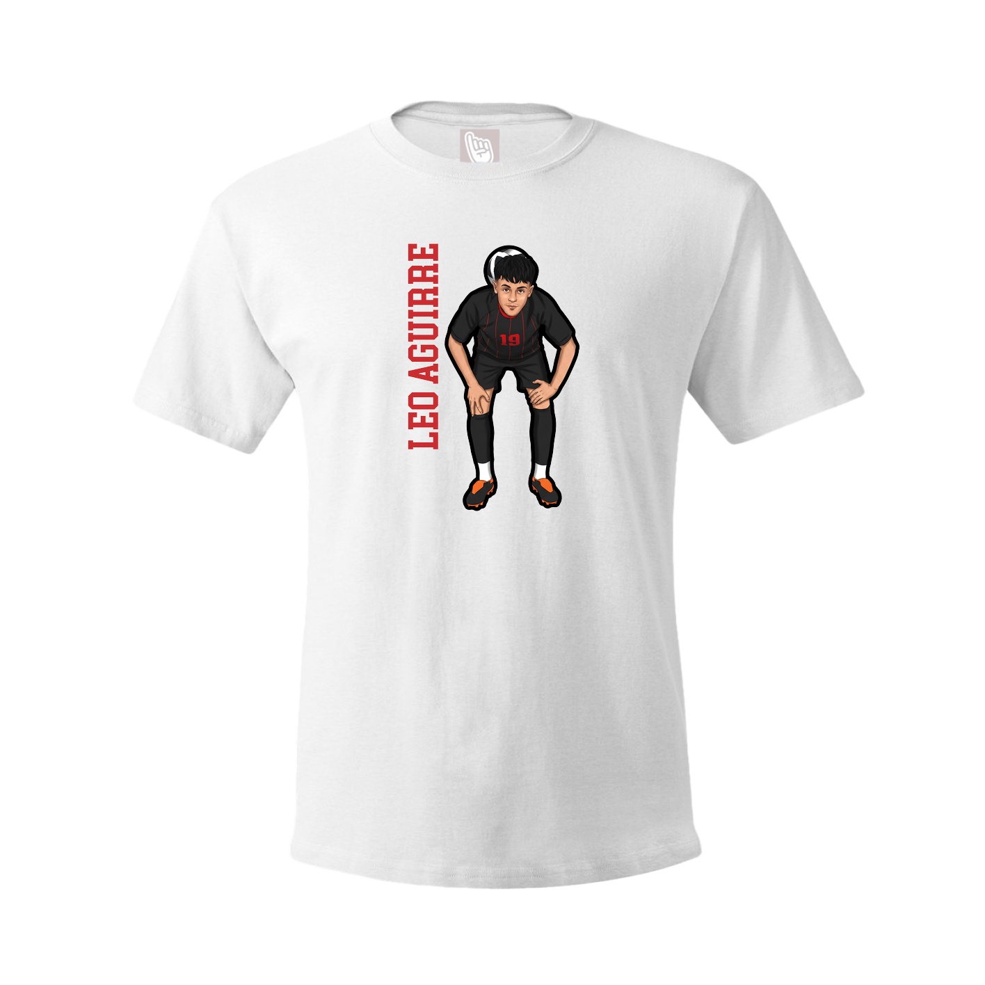 Tee — Name Vertical in White