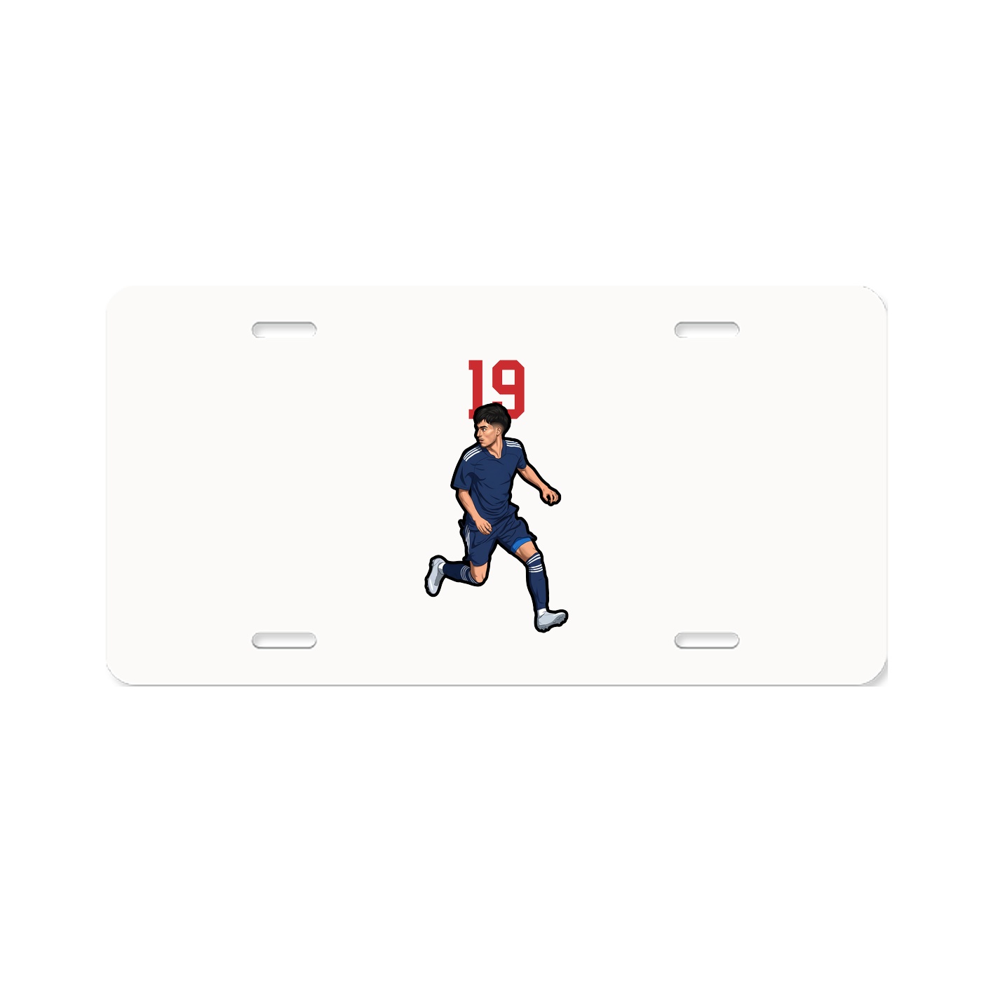 License Plate — Number Top in Classic