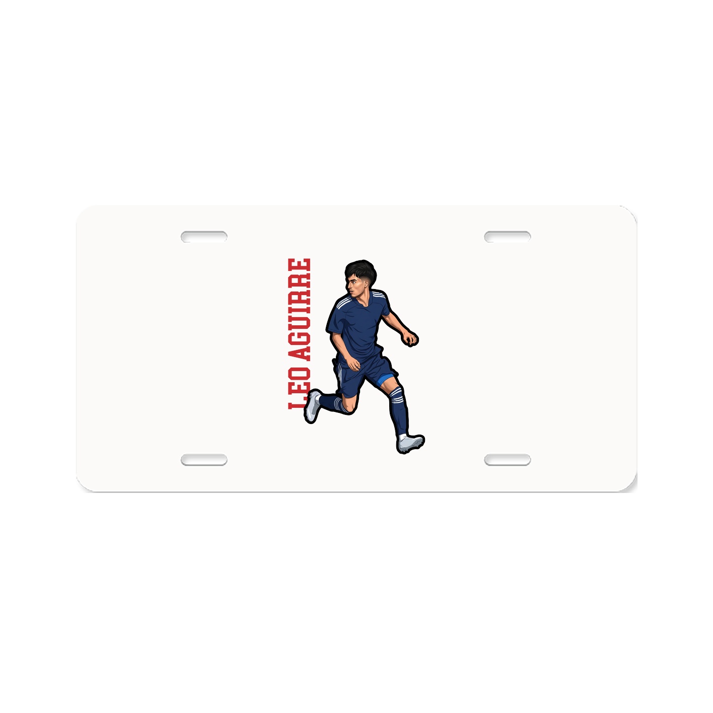 License Plate — Name Vertical in Classic