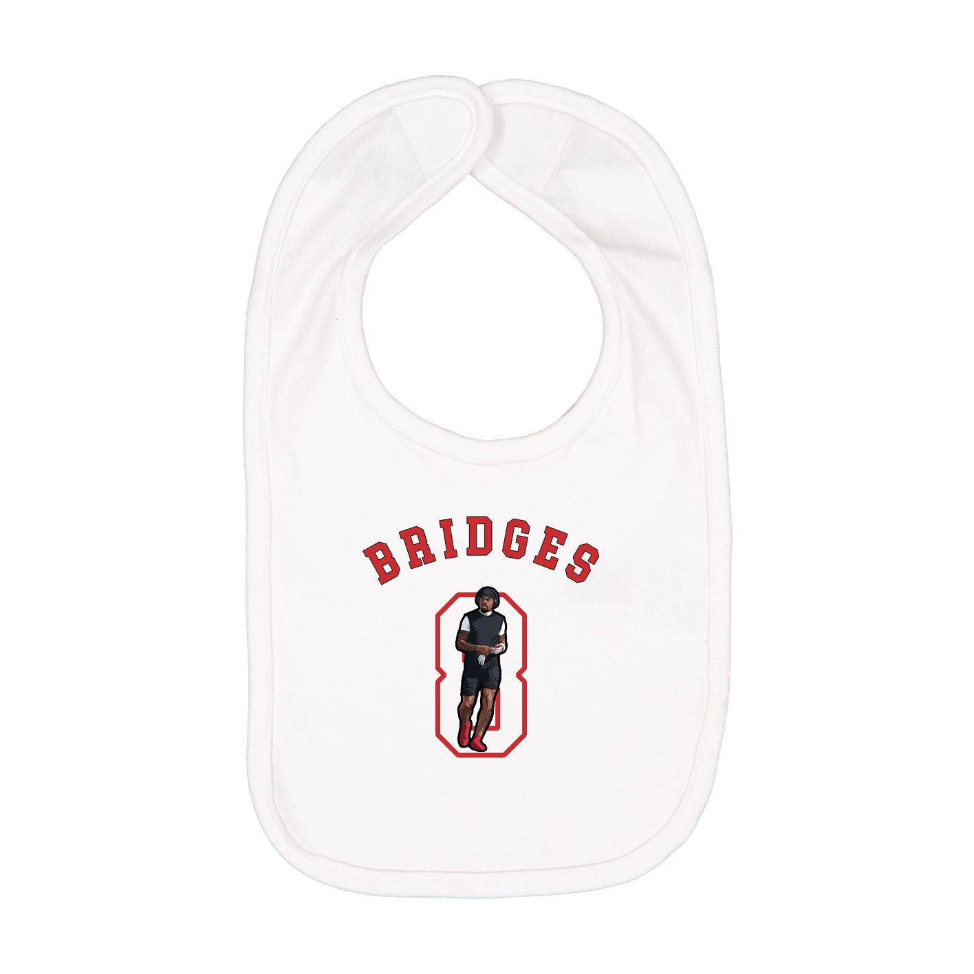 Infant Bib — Shirsey Arch in White