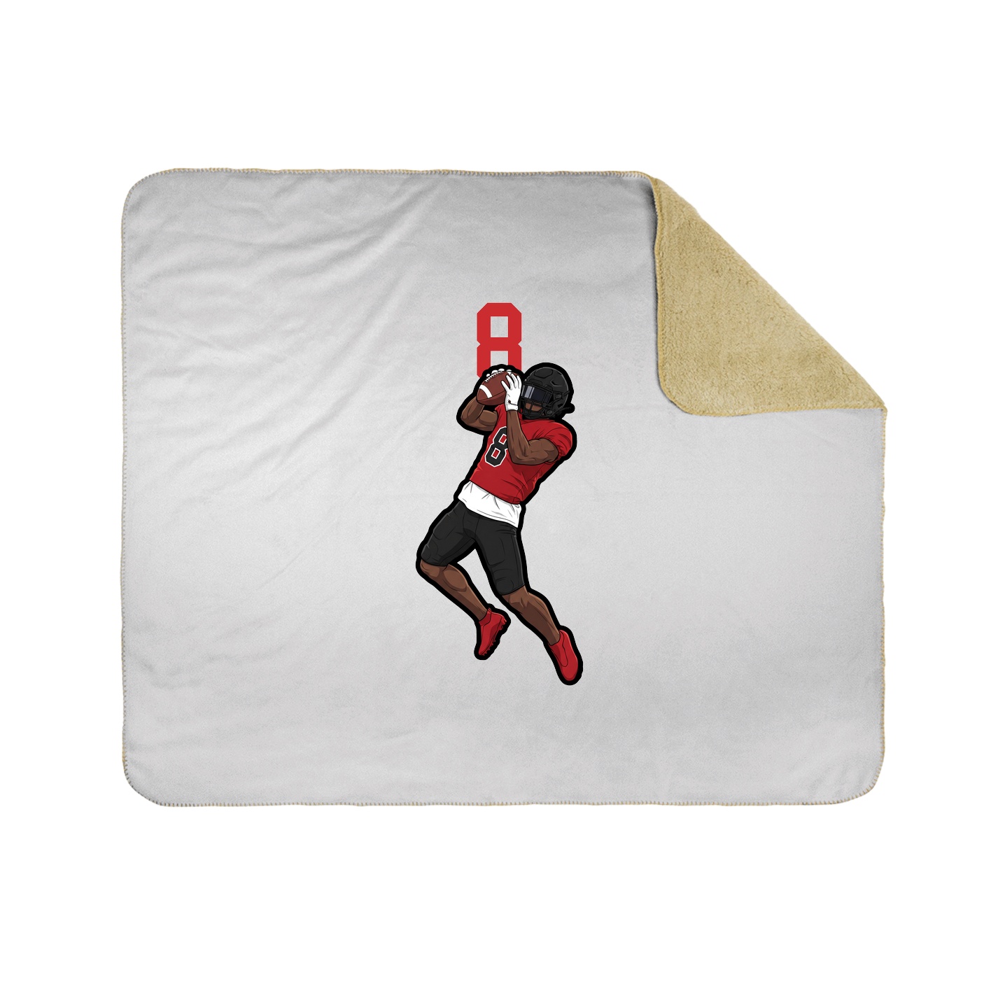 Throw Blanket — Number Top in White