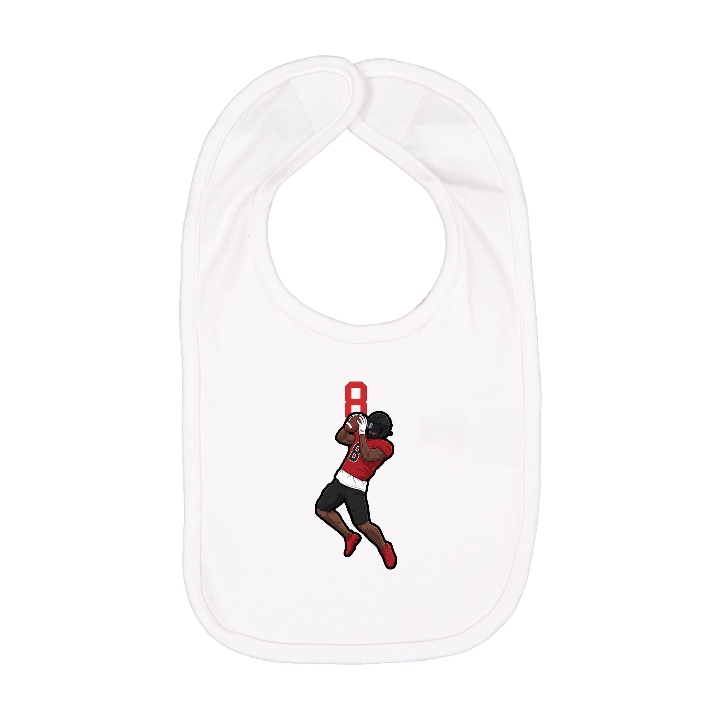 Infant Bib — Number Top in White