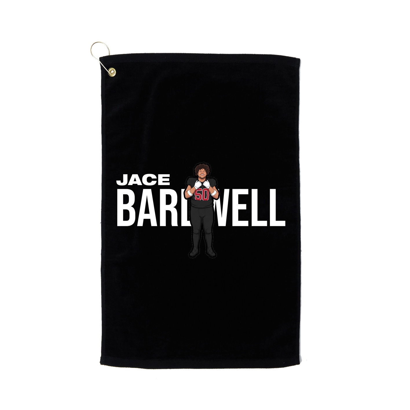 Golf Towel — Player Name in Black