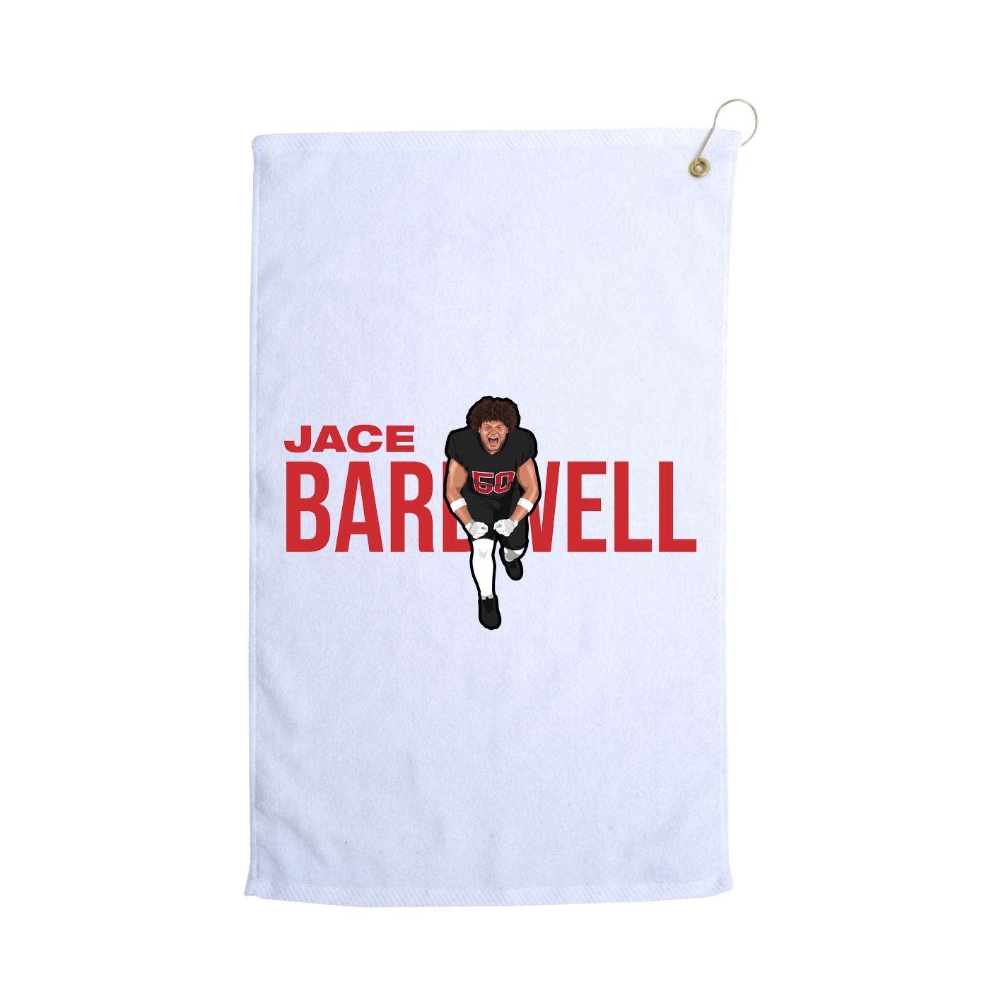 Golf Towel — Player Name in White
