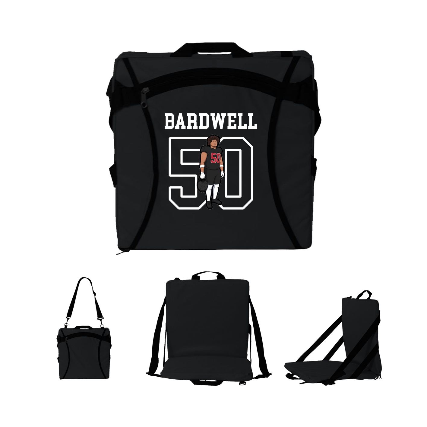 Folding Stadium Seat — Shirsey in Black