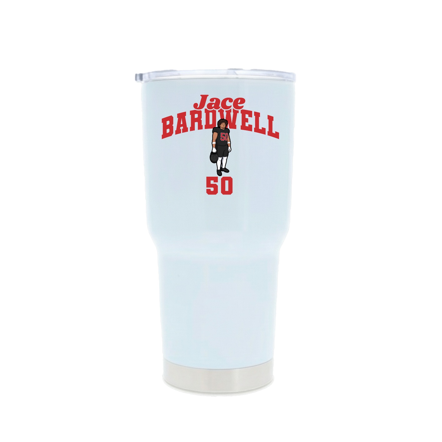 30oz Stainless Steel Tumbler — Signature Arch in White