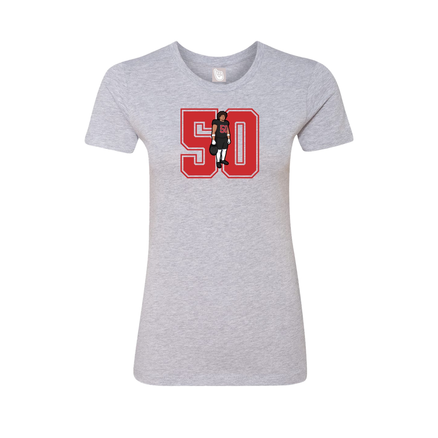 Womens Tee — Number in Grey