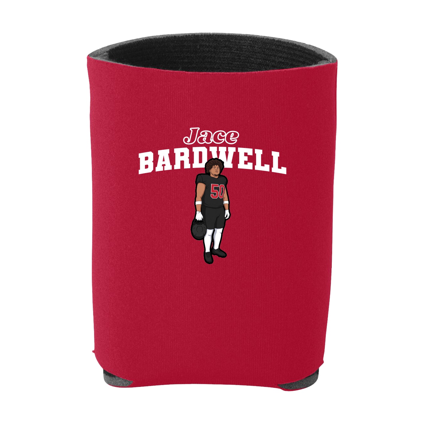 Can Holder — Name Arch in Red