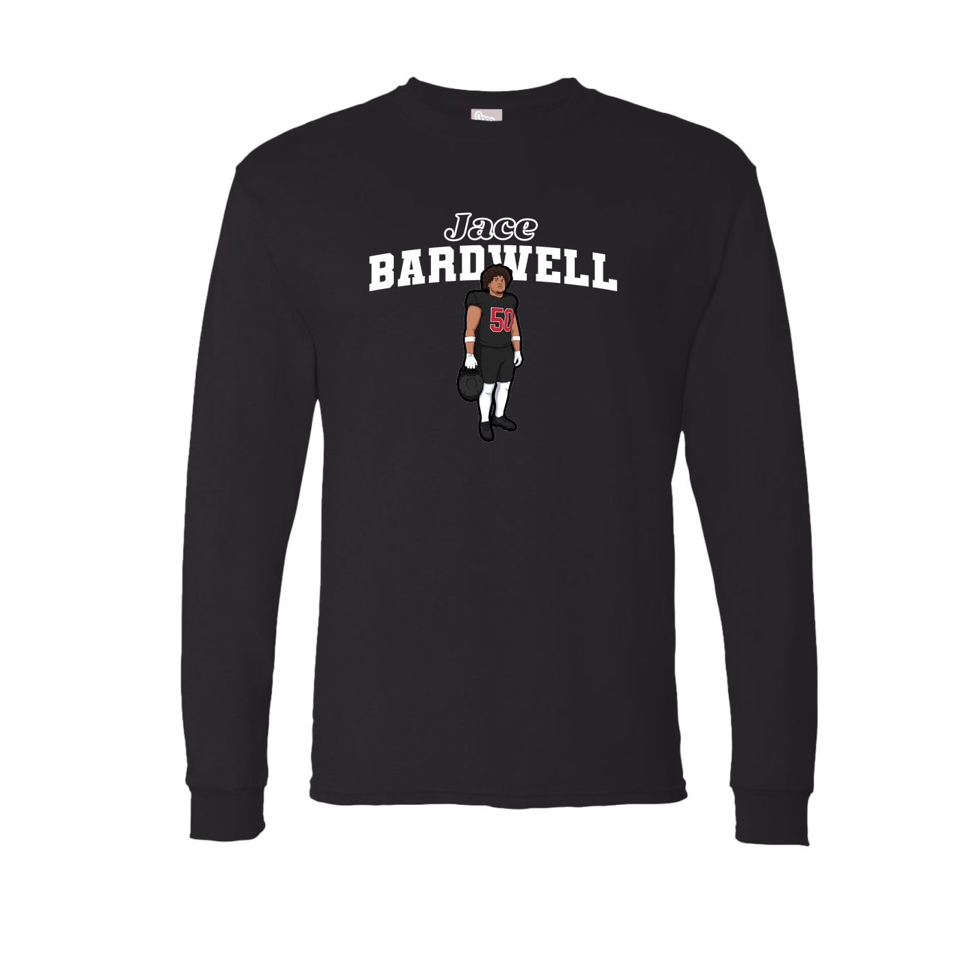 Long Sleeve Tee — Name Arch in Black