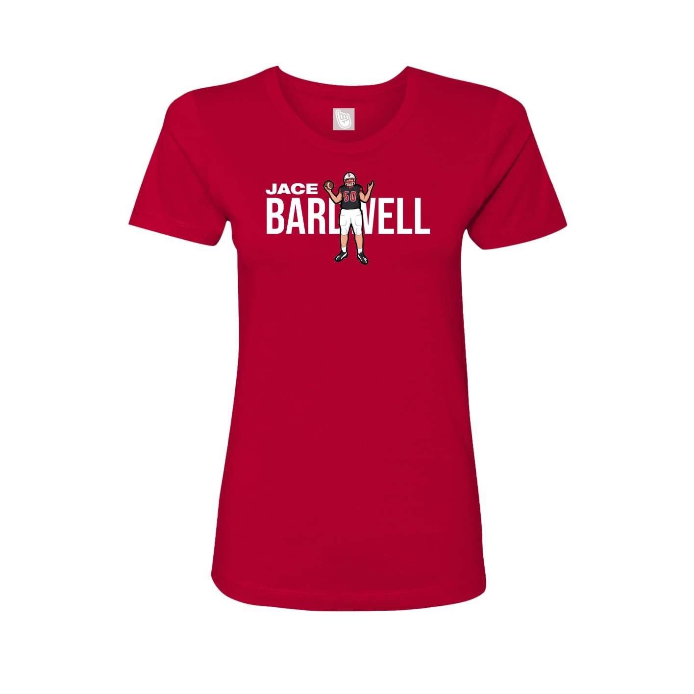 Womens Tee — Player Name in Red
