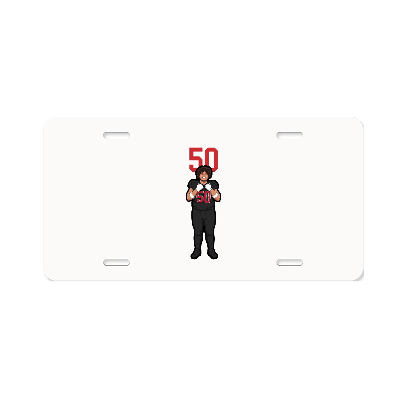 License Plate — Number Top in Classic